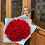 Букет из 45 красных роз фото 4